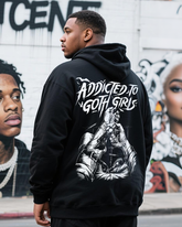 Addicted To Goth Girls Men's Big & Tall Hoodie